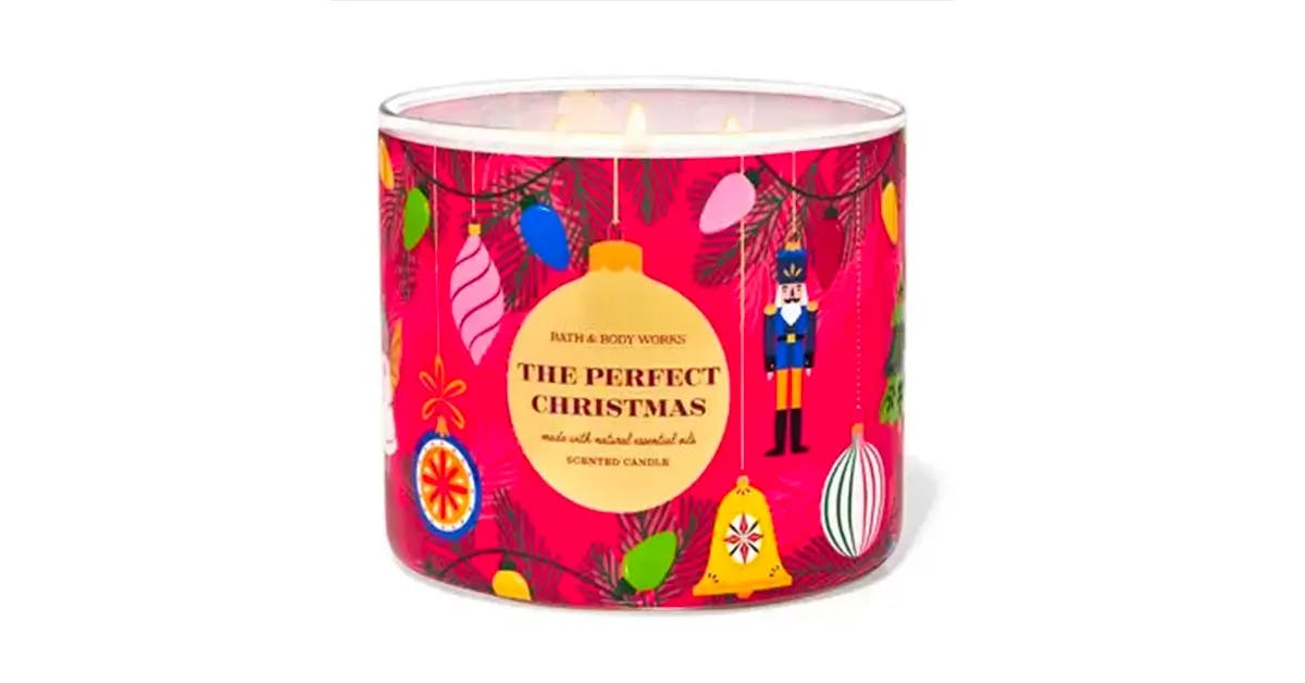 “The Perfect Christmas” candle by Bath and Bodyworks.