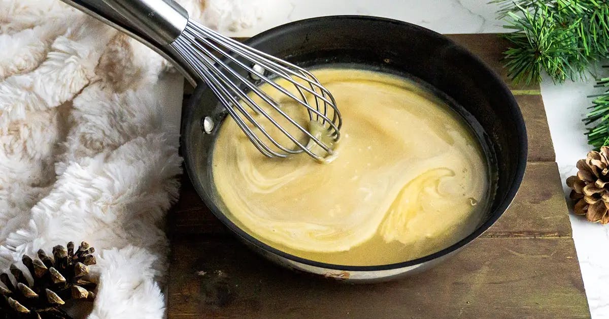 Whisking homemade vegan dessert: vanilla pudding.