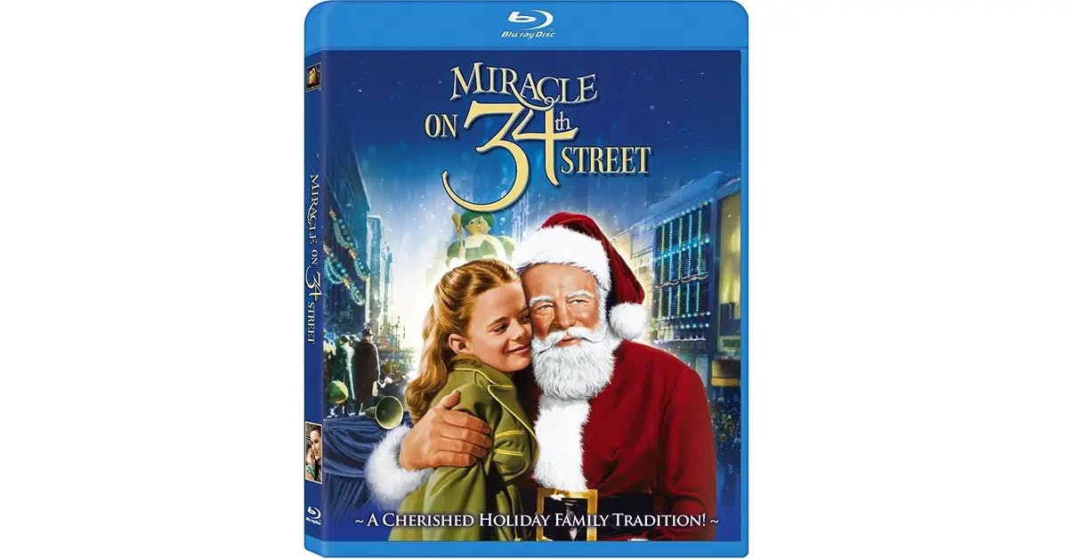 Blu-ray version of the classic Christmas movie “Miracle on 34th Street.”
