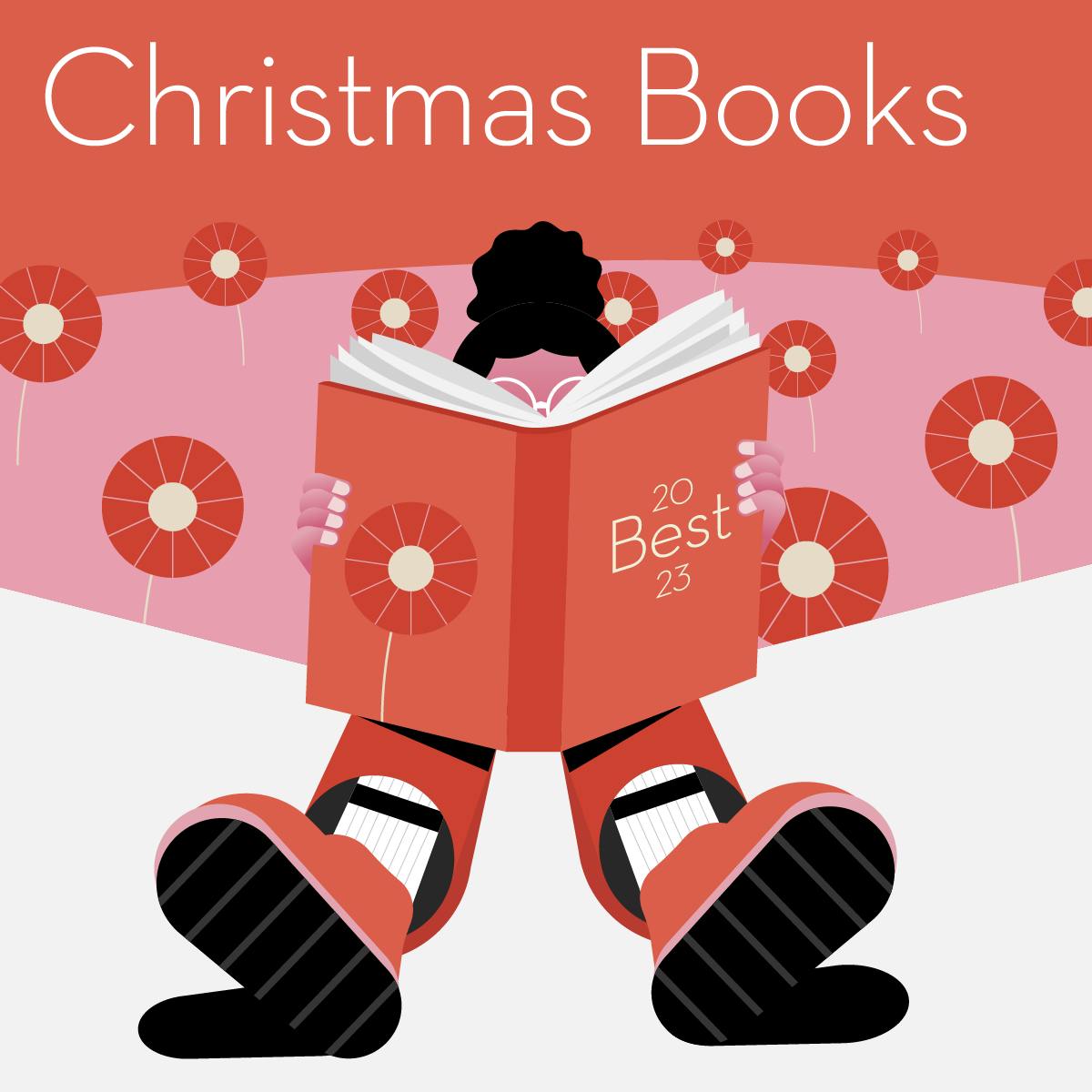 Illustration of a gift guide for the best children’s holiday books for Christmas.
