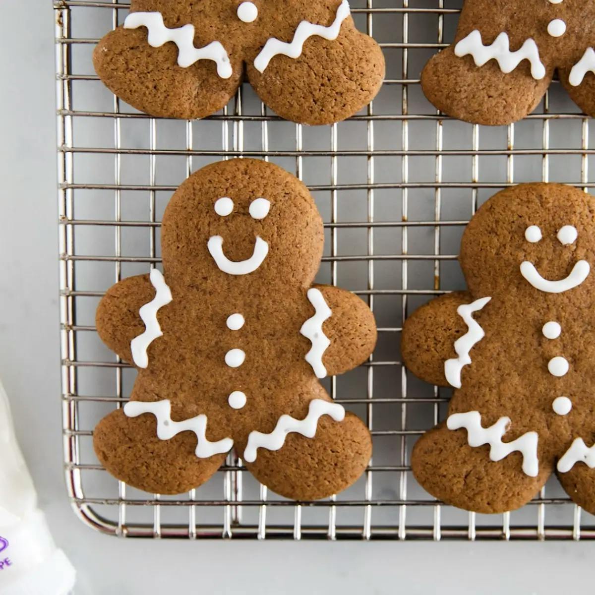 Iced Gingerbread Men cookies.