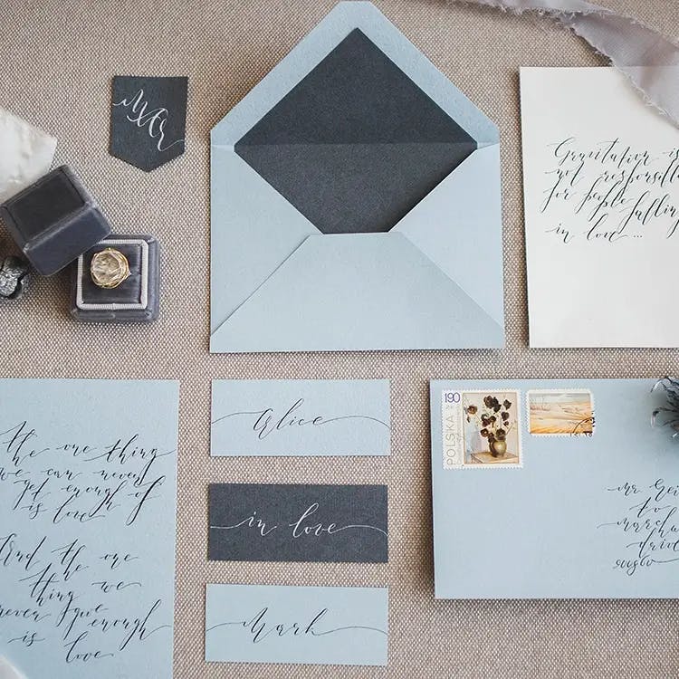 Stationary with letters and envelopes
