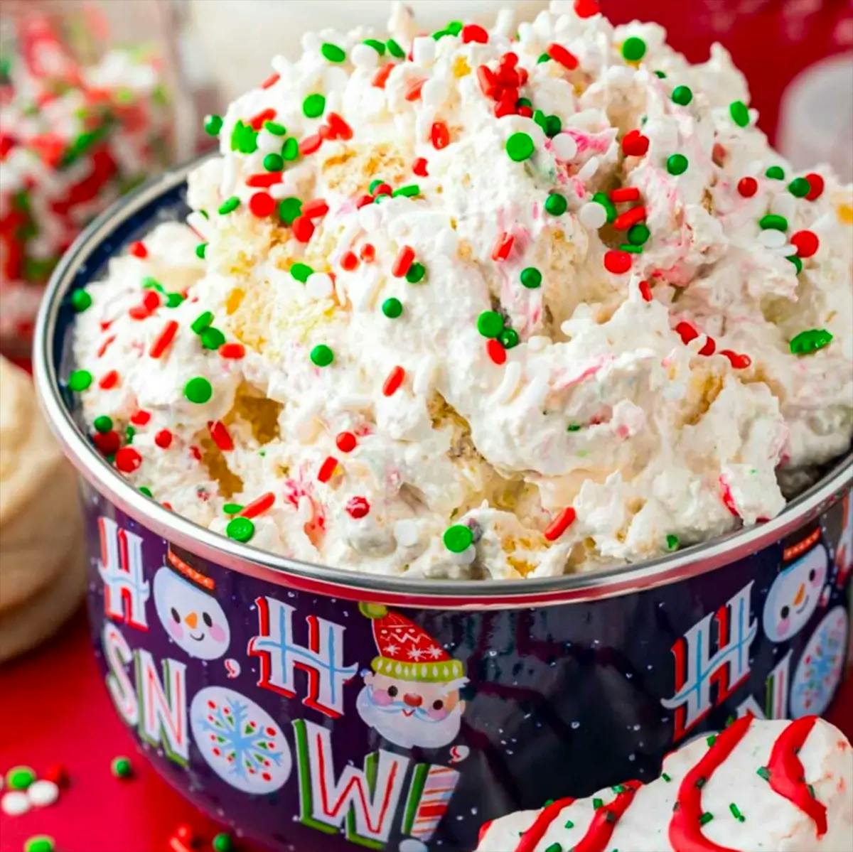Little Debbie Christmas Tree Cake Dip, from a recipe by Little Sunny Kitchen.