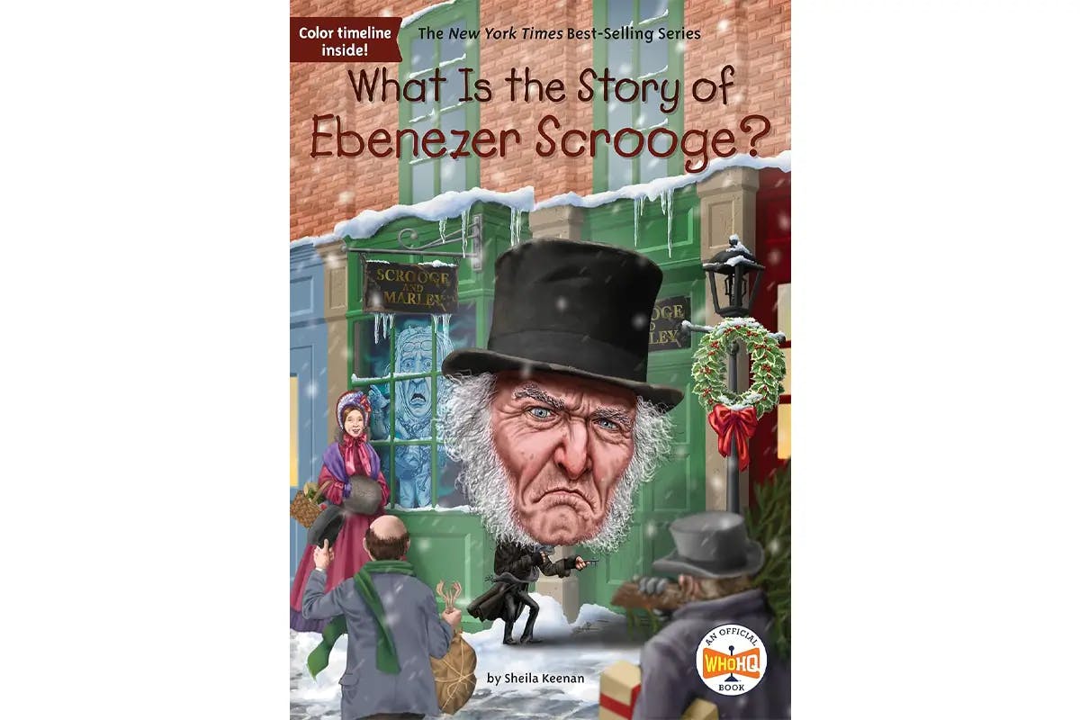 Front cover of the book “What is the Story of Ebenezer Scrooge?”