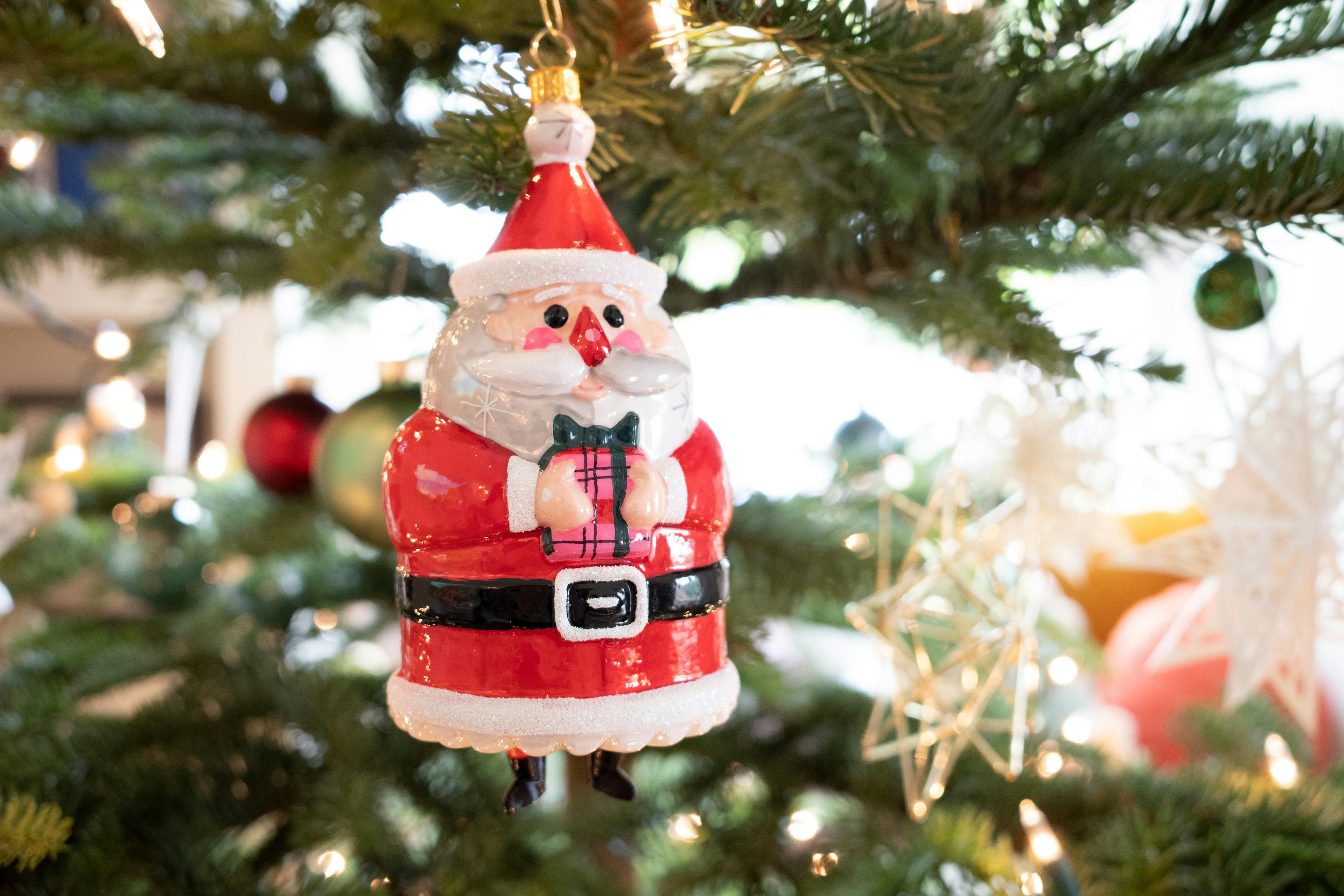 Exclusive 2022 Santa.com Ornament on tree